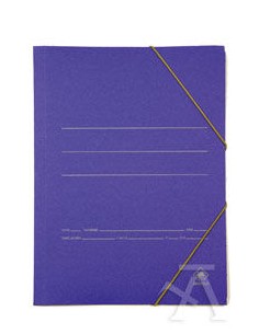 PAQ 20 CARPETA CARTON Fº GOMAS Y SOLAPAS AZUL